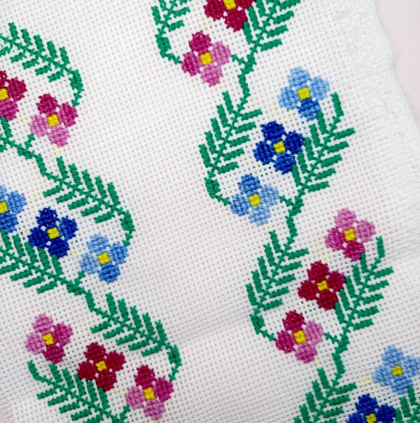 Ворот рубахи Цветы